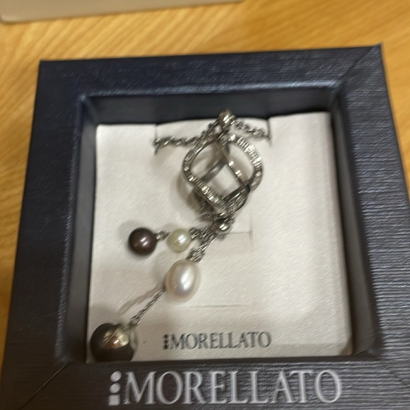 Morellato silver necklace and pearl charm pendant - Picture 2 of 4